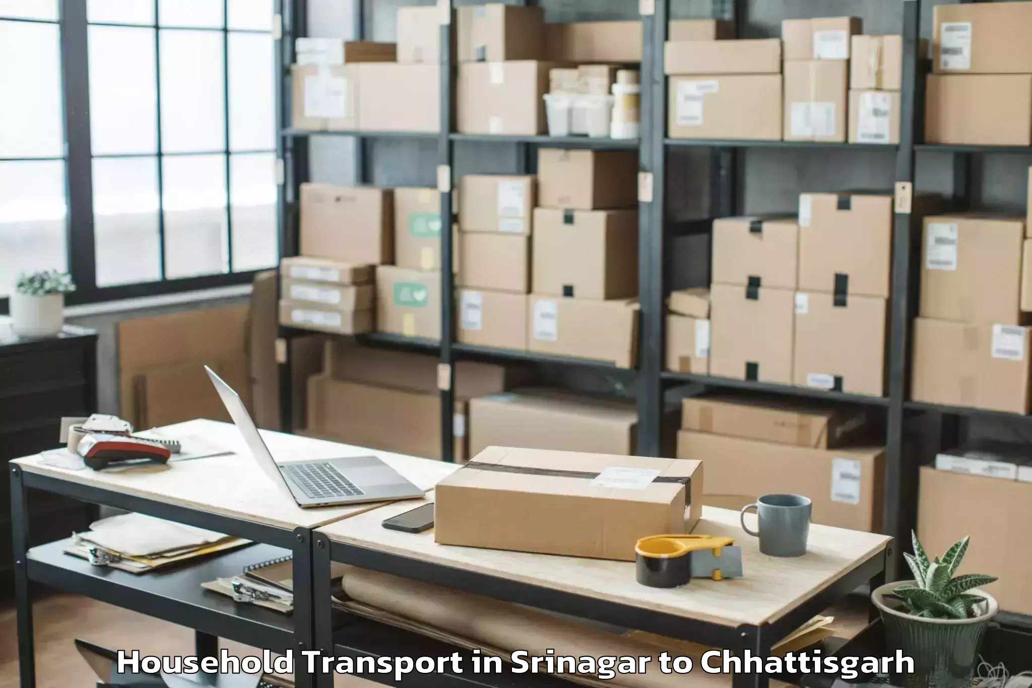 Efficient Srinagar to Dhamtari Household Transport